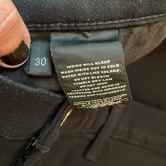 J Brand Jeans Carina Moto Gold Double Zipper Seriously Black - Picture 5 of 7